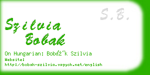 szilvia bobak business card